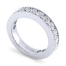 Straight Wedding Ring in 14k White Gold with Round Natural Diamond at Gabriel & Co.