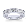 Straight Wedding Ring in 14k White Gold with Round Natural Diamond at Gabriel & Co.