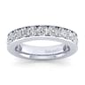 Straight Wedding Ring in 14k White Gold with Round Natural Diamond at Gabriel & Co.