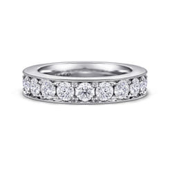 Padua - 14K White Gold Micro Pave Set Diamond Anniversary Band