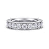 Straight Wedding Ring in 14k White Gold with Round Natural Diamond at Gabriel & Co.