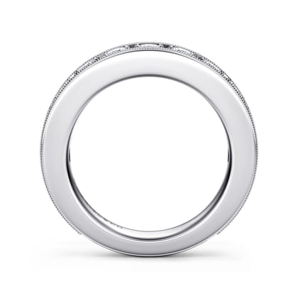 Padua - 14K White Gold Micro Pave Set Diamond Anniversary Band