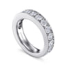 Straight Wedding Ring in 14k White Gold with Round Natural Diamond at Gabriel & Co.