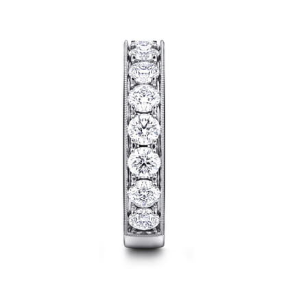 Padua - 14K White Gold Micro Pave Set Diamond Anniversary Band