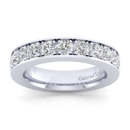 Padua - 14K White Gold Micro Pave Set Diamond Anniversary Band