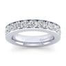 Straight Wedding Ring in 14k White Gold with Round Natural Diamond at Gabriel & Co.