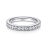 Straight Wedding Ring in 14k White Gold with Round Natural Diamond at Gabriel & Co.
