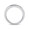 Straight Wedding Ring in 14k White Gold with Round Natural Diamond at Gabriel & Co.