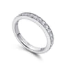 Straight Wedding Ring in 14k White Gold with Round Natural Diamond at Gabriel & Co.
