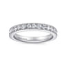Straight Wedding Ring in 14k White Gold with Round Natural Diamond at Gabriel & Co.