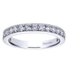 Straight Wedding Ring in 14k White Gold with Round Natural Diamond at Gabriel & Co.