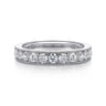 Straight Wedding Ring in 14k White Gold with Round Natural Diamond at Gabriel & Co.