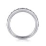 Straight Wedding Ring in 14k White Gold with Round Natural Diamond at Gabriel & Co.