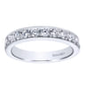 Straight Wedding Ring in 14k White Gold with Round Natural Diamond at Gabriel & Co.