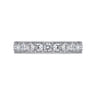 Straight Wedding Ring in 14k White Gold with Round Natural Diamond at Gabriel & Co.