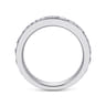 Straight Wedding Ring in 14k White Gold with Round Natural Diamond at Gabriel & Co.