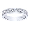 Straight Wedding Ring in 14k White Gold with Round Natural Diamond at Gabriel & Co.