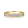 Straight Wedding Ring in 14k Yellow Gold with Round Natural Diamond at Gabriel & Co.