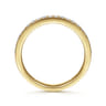 Straight Wedding Ring in 14k Yellow Gold with Round Natural Diamond at Gabriel & Co.