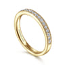 Straight Wedding Ring in 14k Yellow Gold with Round Natural Diamond at Gabriel & Co.