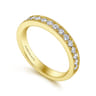 Straight Wedding Ring in 14k Yellow Gold with Round Natural Diamond at Gabriel & Co.