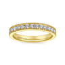 Straight Wedding Ring in 14k Yellow Gold with Round Natural Diamond at Gabriel & Co.