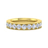 Straight Wedding Ring in 14k Yellow Gold with Round Natural Diamond at Gabriel & Co.