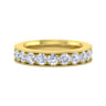 Straight Wedding Ring in 14k Yellow Gold with Round Natural Diamond at Gabriel & Co.
