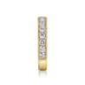 Straight Wedding Ring in 14k Yellow Gold with Round Natural Diamond at Gabriel & Co.