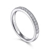 Straight Wedding Ring in Platinum with Round Natural Diamond at Gabriel & Co.