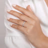 Straight Wedding Ring in Platinum with Round Natural Diamond at Gabriel & Co.