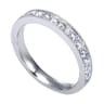 Straight Wedding Ring in Platinum with Round Natural Diamond at Gabriel & Co.