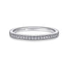 Straight Wedding Ring in 14k White Gold with Round Natural Diamond at Gabriel & Co.