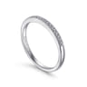 Straight Wedding Ring in 14k White Gold with Round Natural Diamond at Gabriel & Co.