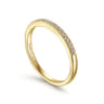 Straight Wedding Ring in 14k Yellow Gold with Round Natural Diamond at Gabriel & Co.