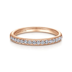 Panama - 14K Rose Gold Round 16 Stone Diamond Wedding Band