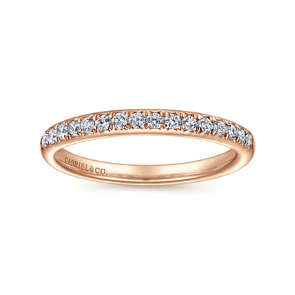 Panama - 14K Rose Gold Round 16 Stone Diamond Wedding Band
