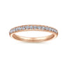 Straight Wedding Ring in 14k Rose Gold with Round Natural Diamond at Gabriel & Co.