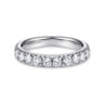 Straight Wedding Ring in 14k White Gold with Round Natural Diamond at Gabriel & Co.
