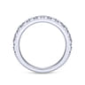Straight Wedding Ring in 14k White Gold with Round Natural Diamond at Gabriel & Co.