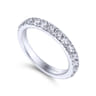 Straight Wedding Ring in 14k White Gold with Round Natural Diamond at Gabriel & Co.