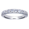 Straight Wedding Ring in 14k White Gold with Round Natural Diamond at Gabriel & Co.