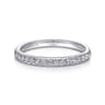 Straight Wedding Ring in 14k White Gold with Round Natural Diamond at Gabriel & Co.