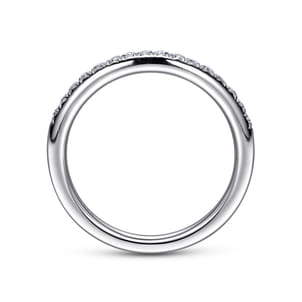 Panama - 14K White Gold Round 16 Stone Diamond Wedding Band