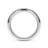 Straight Wedding Ring in 14k White Gold with Round Natural Diamond at Gabriel & Co.