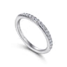 Straight Wedding Ring in 14k White Gold with Round Natural Diamond at Gabriel & Co.