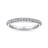 Straight Wedding Ring in 14k White Gold with Round Natural Diamond at Gabriel & Co.