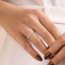 Straight Wedding Ring in 14k White Gold with Round Natural Diamond at Gabriel & Co.