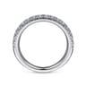 Straight Wedding Ring in 14k White Gold with Round Natural Diamond at Gabriel & Co.