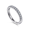 Straight Wedding Ring in 14k White Gold with Round Natural Diamond at Gabriel & Co.